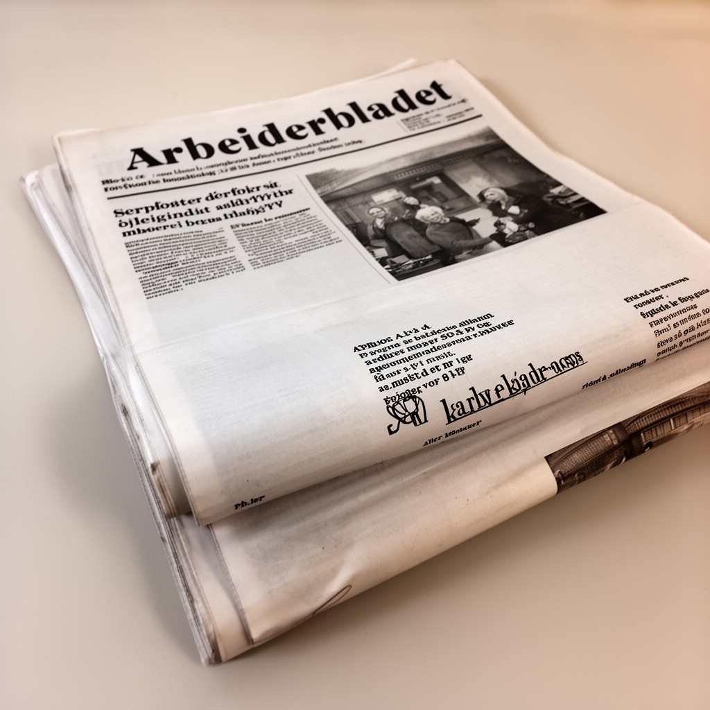 AI-generated illustration of Arbeiderbladet