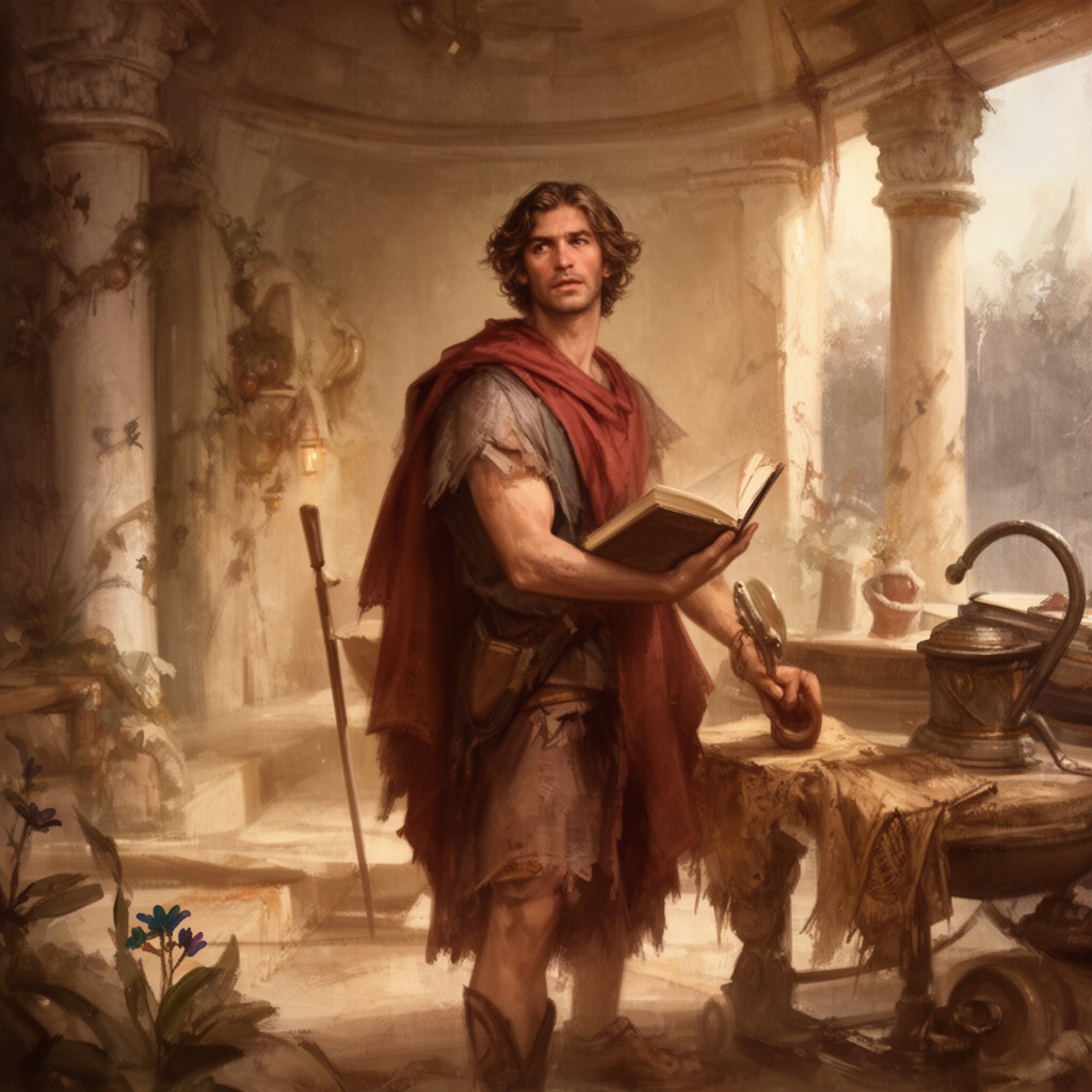 AI-generated illustration of Telemachus