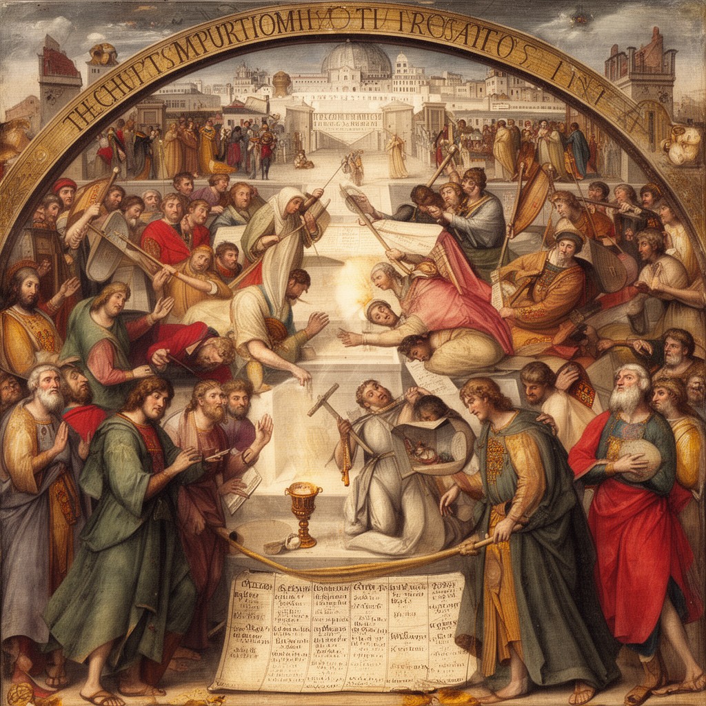 AI-generated illustration of Christianization of the Roman Empire