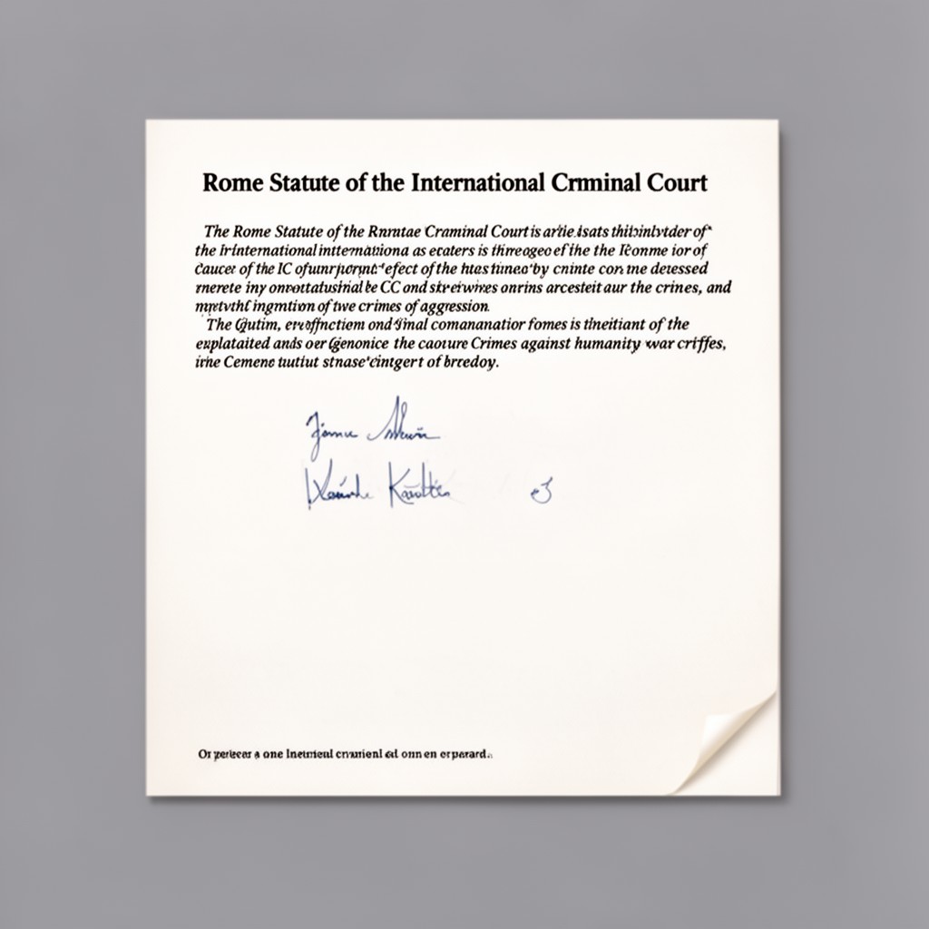 AI-generated illustration of Rome Statute of the International Criminal Court