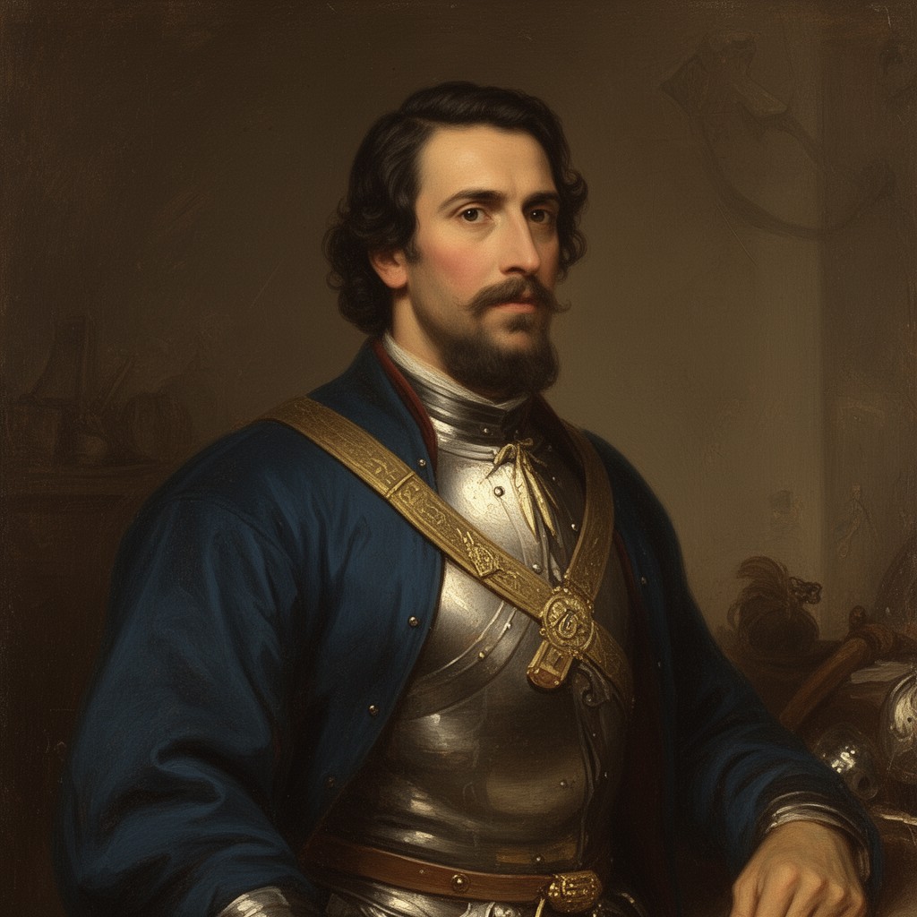 AI-generated illustration of Pedro de Valdivia