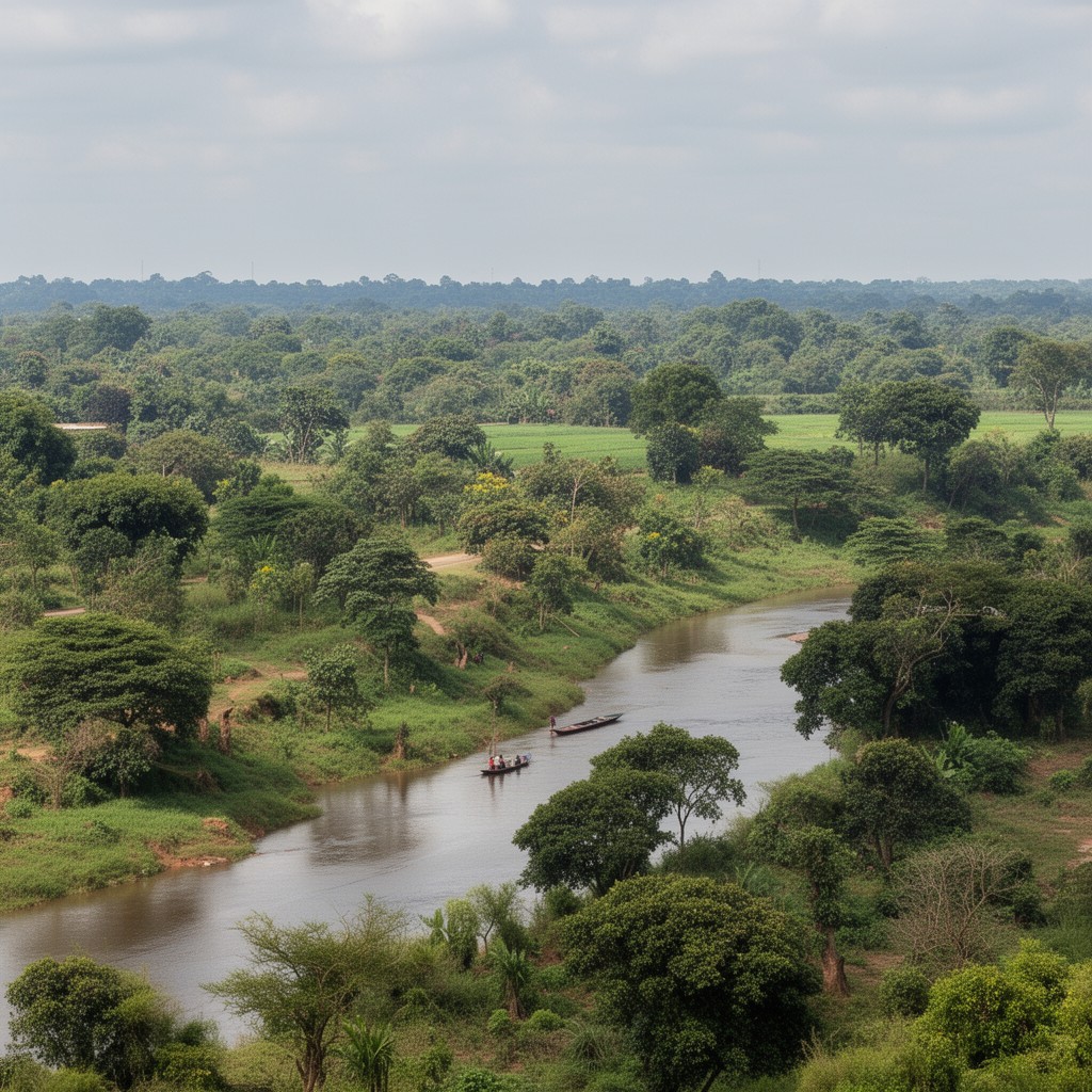 AI-generated illustration of Benue River