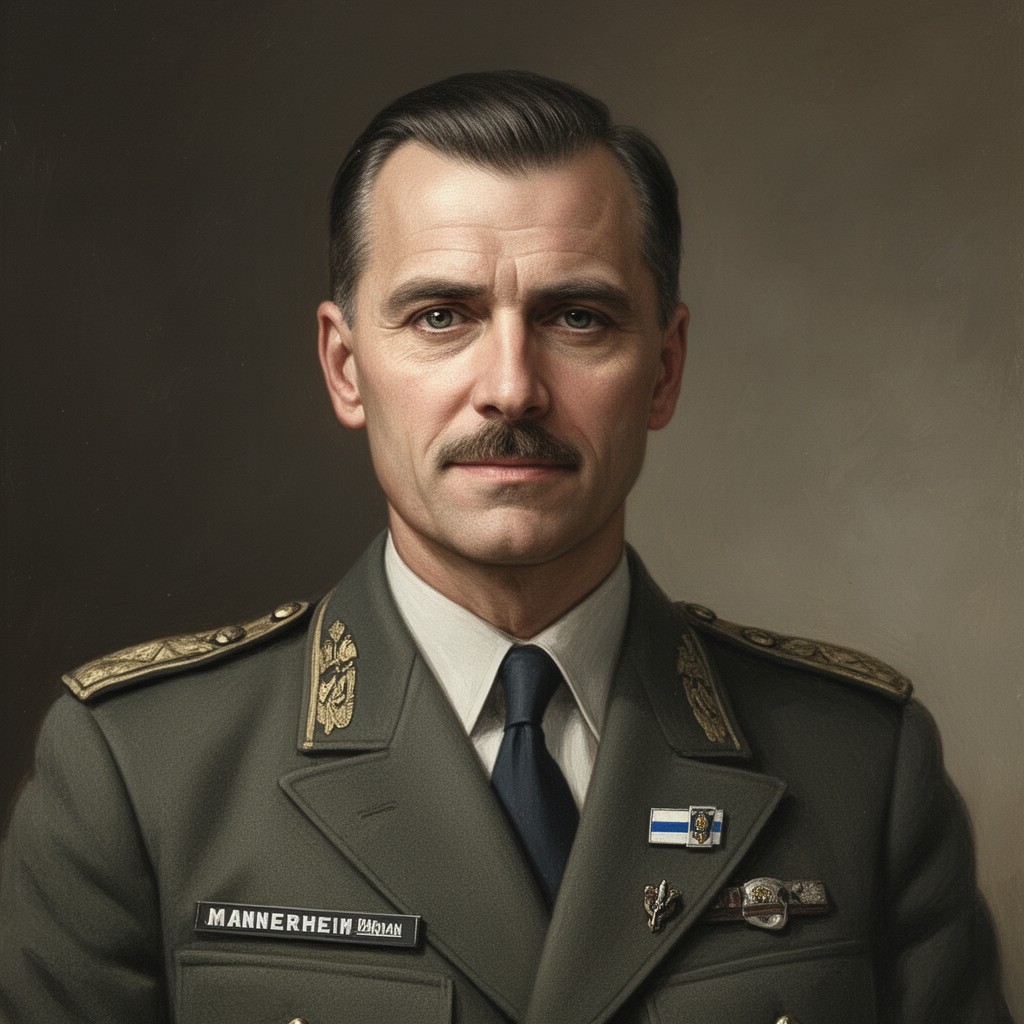 AI-generated illustration of Carl Gustaf Emil Mannerheim