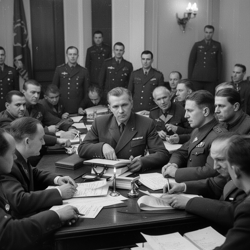 AI-generated illustration of Soviet–Finnish negotiations of 1938–1939