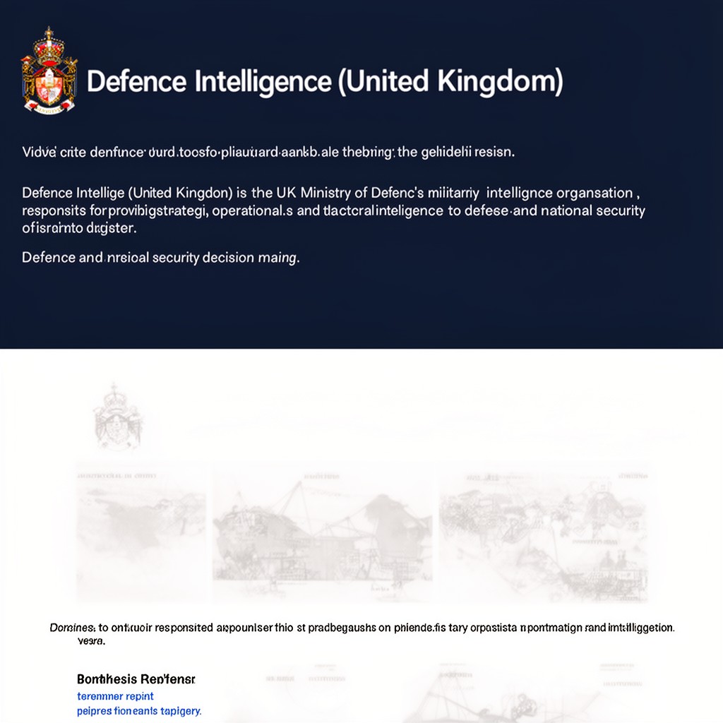 AI-generated illustration of Defence Intelligence (United Kingdom)