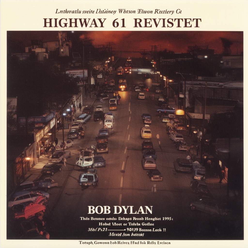 AI-generated illustration of Highway 61 Revisited