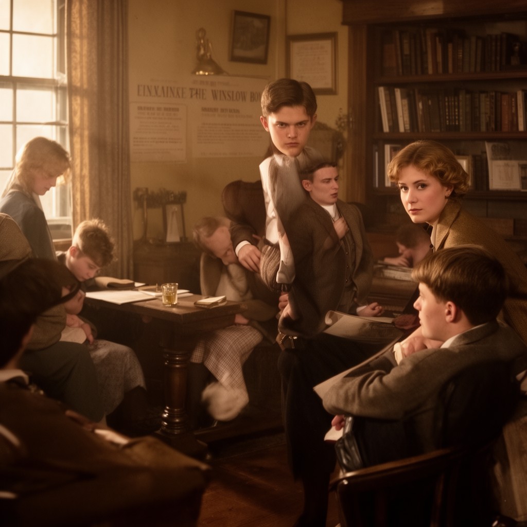 AI-generated illustration of The Winslow Boy
