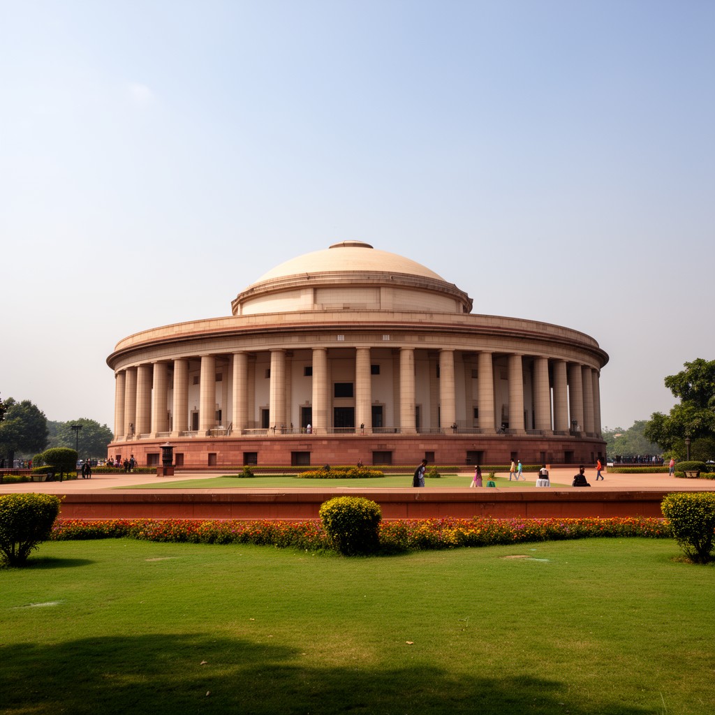 AI-generated illustration of Sansad Bhavan (Parliament House)