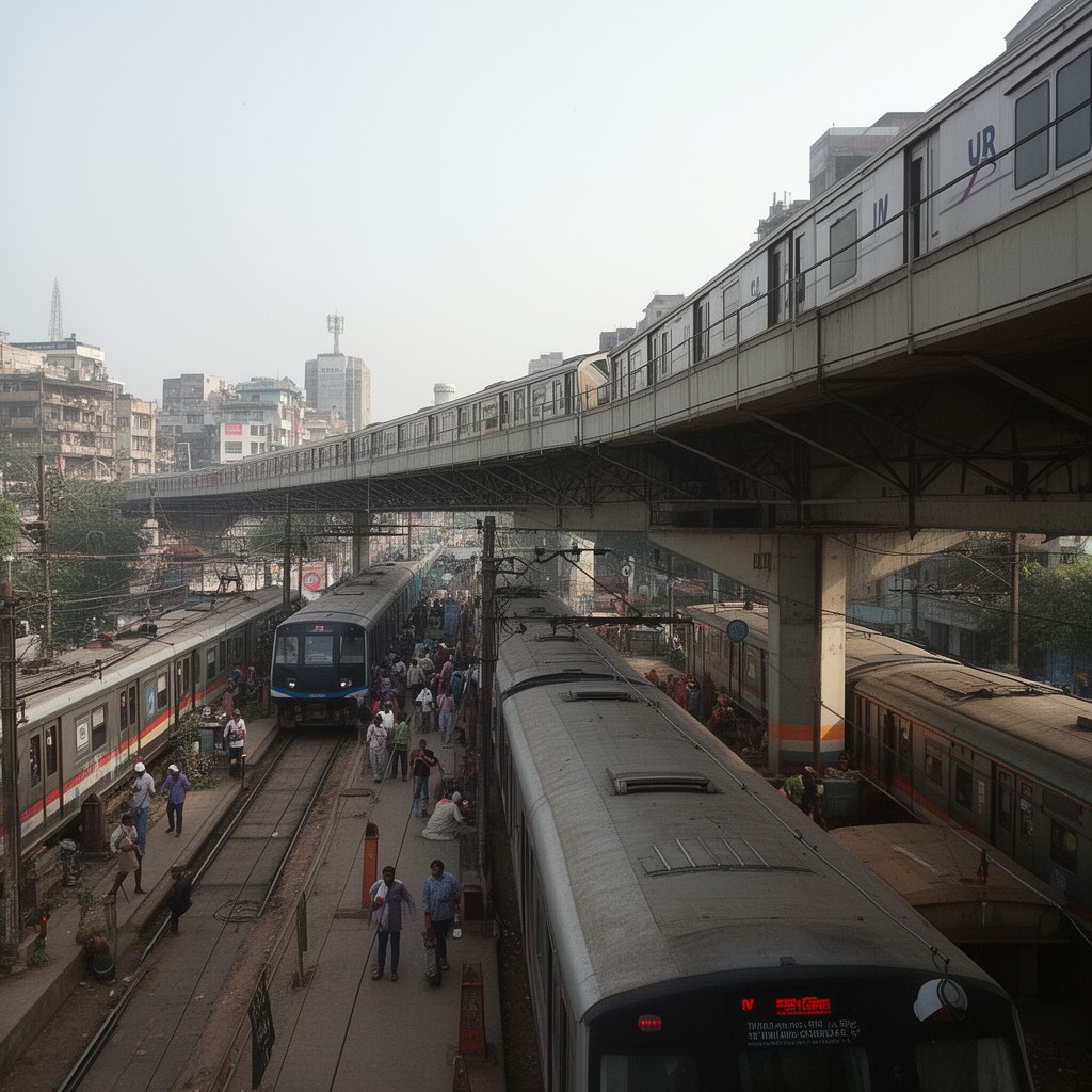 AI-generated illustration of Delhi Metro