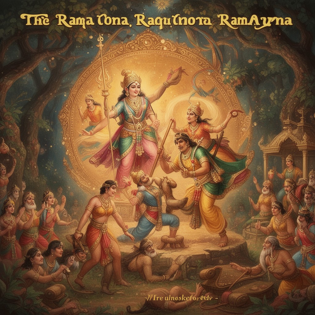AI-generated illustration of Ramayana