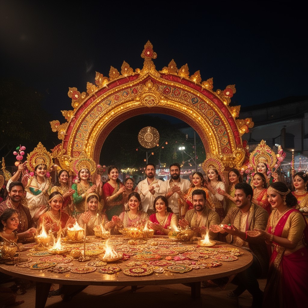 AI-generated illustration of Navaratri