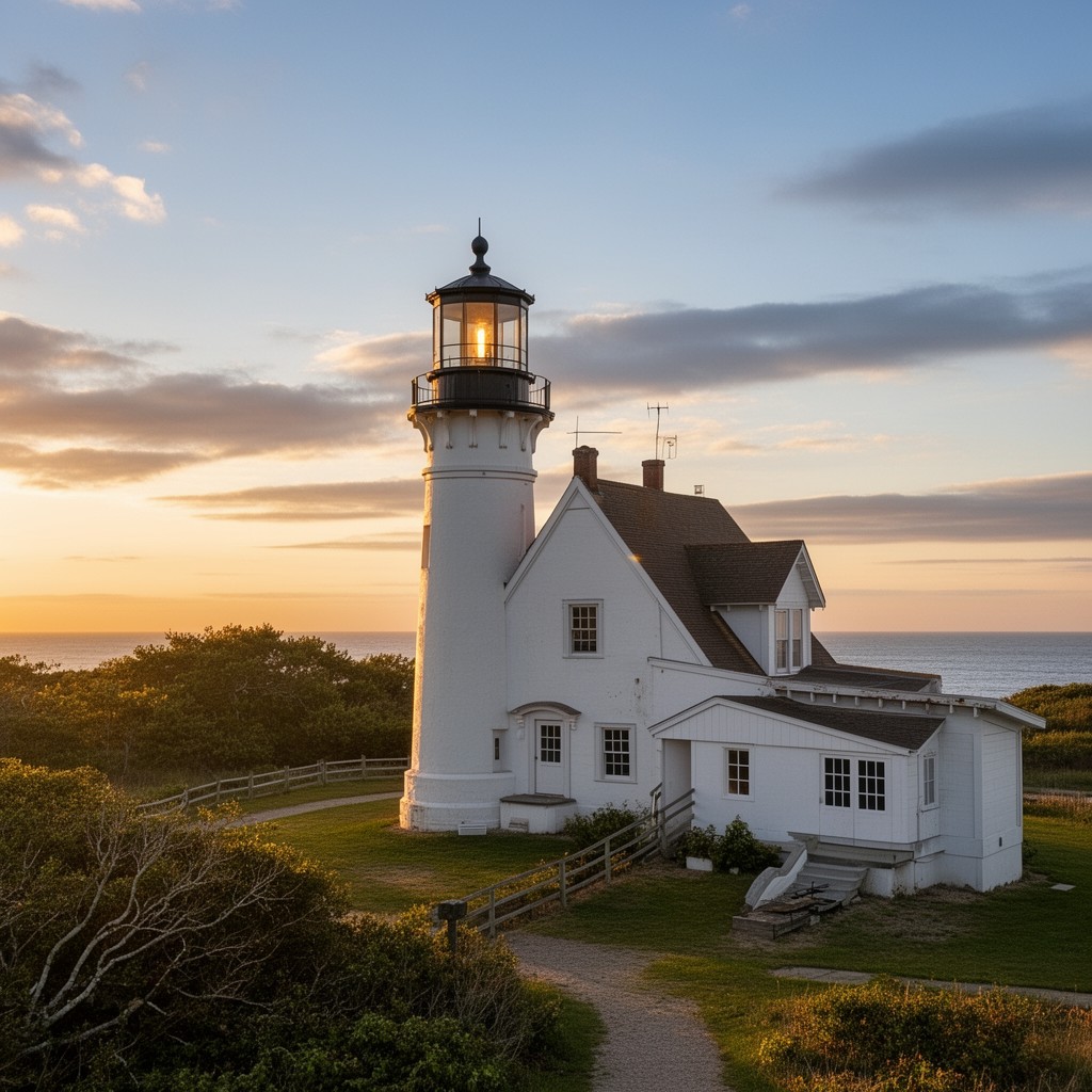 AI-generated illustration of East Chop Light
