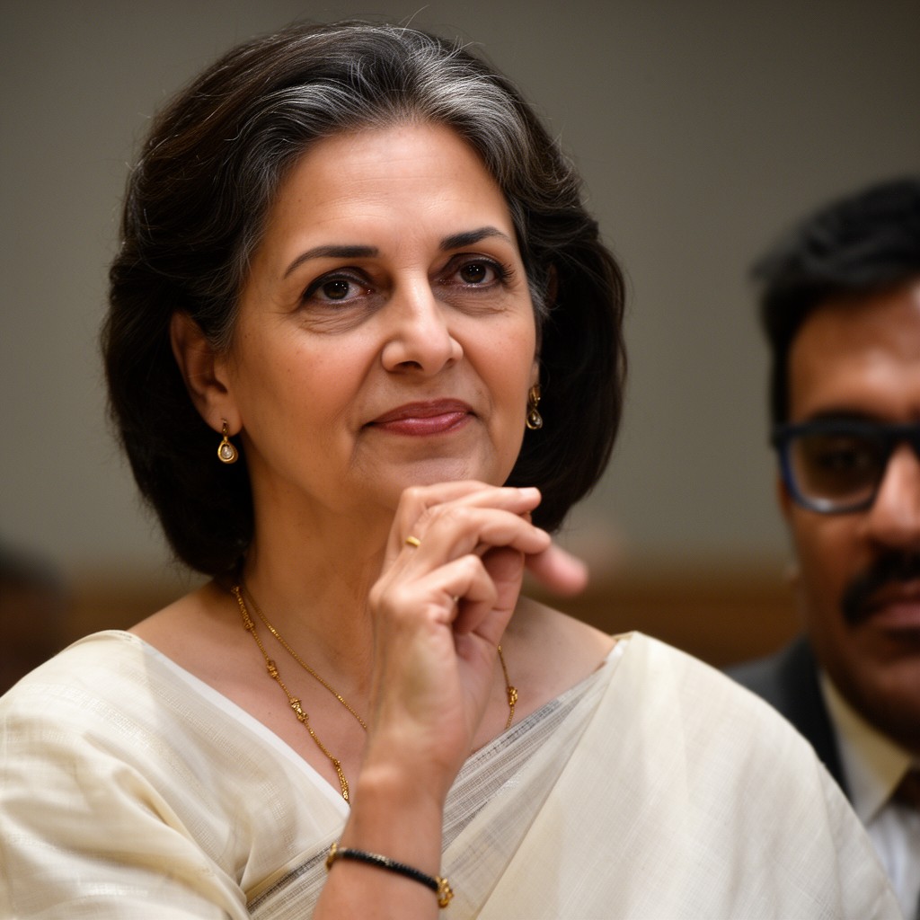 AI-generated illustration of Sonia Gandhi