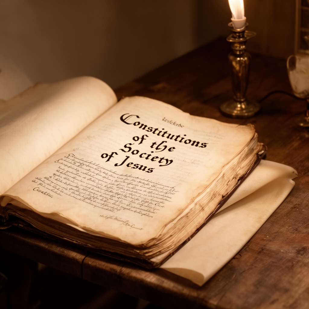 AI-generated illustration of Constitutions of the Society of Jesus