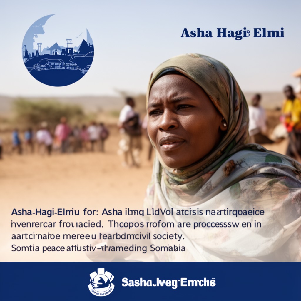 AI-generated illustration of Asha Hagi Elmi