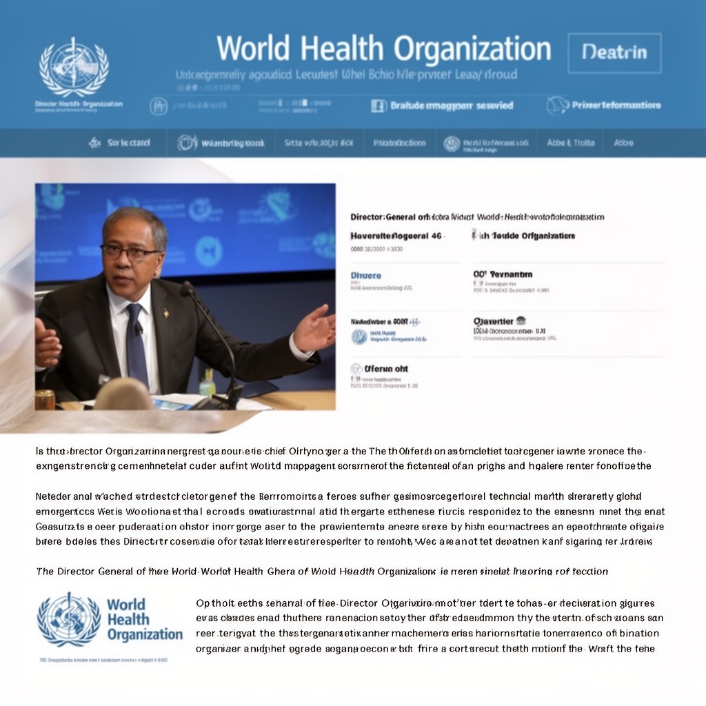 AI-generated illustration of Director-General of the World Health Organization