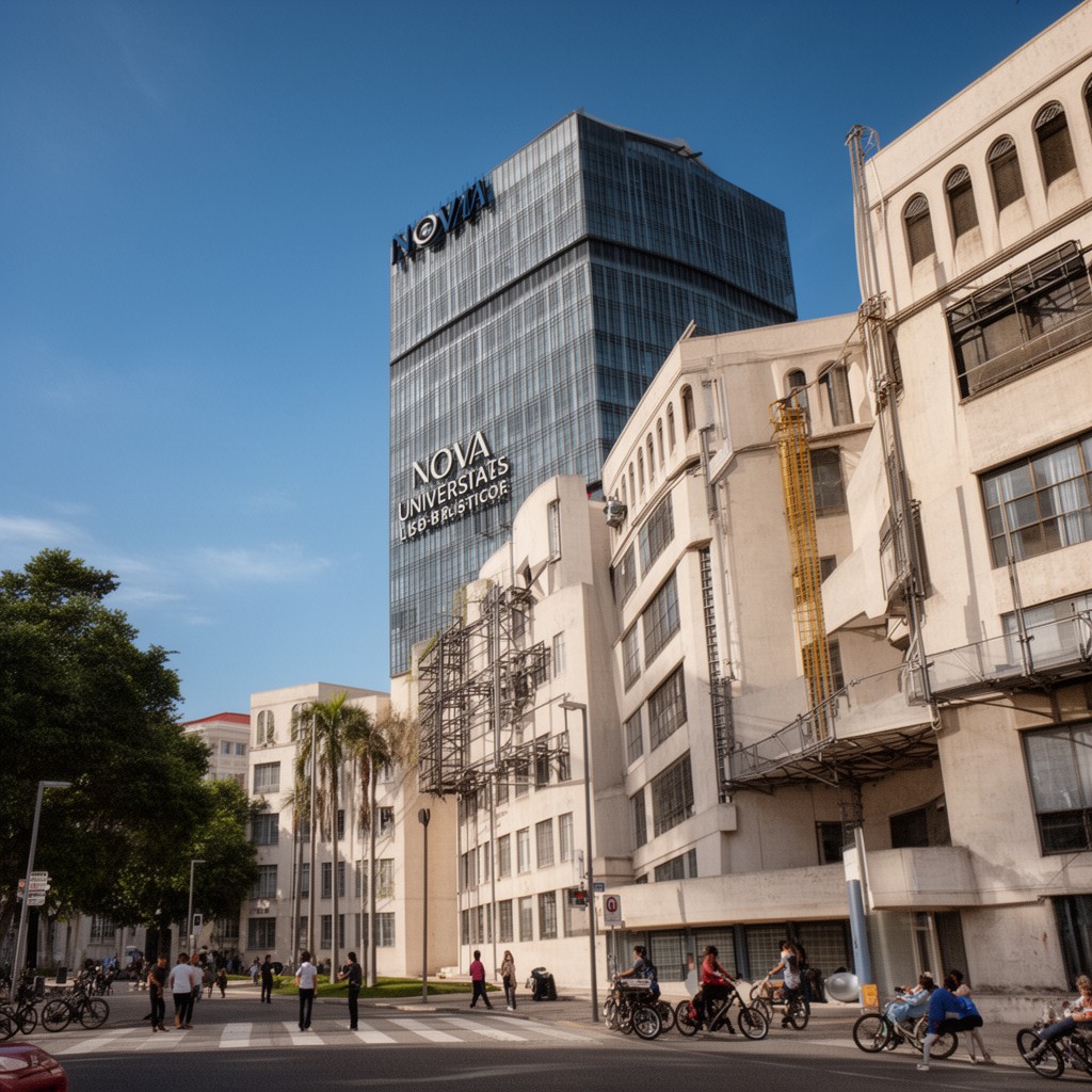AI-generated illustration of NOVA University Lisbon