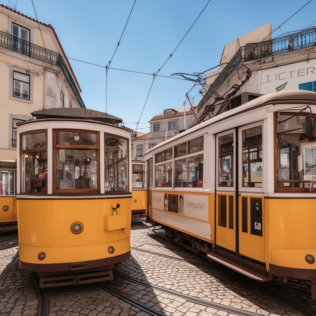 AI-generated illustration of Lisbon Tramway