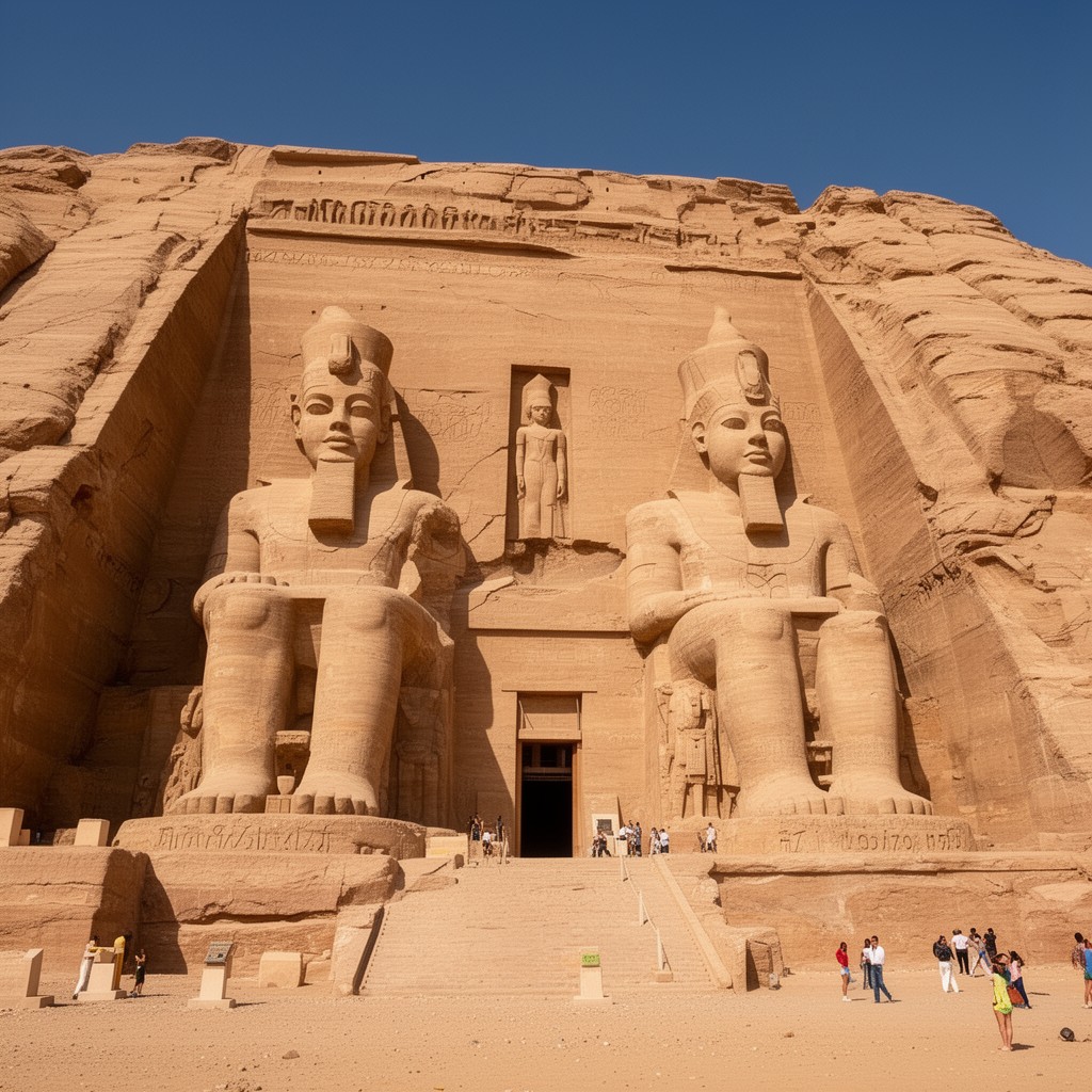 AI-generated illustration of Abu Simbel temples