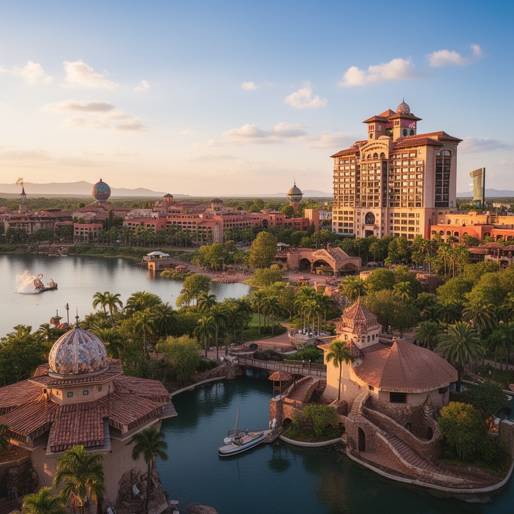 AI-generated illustration of Disney's Coronado Springs Resort