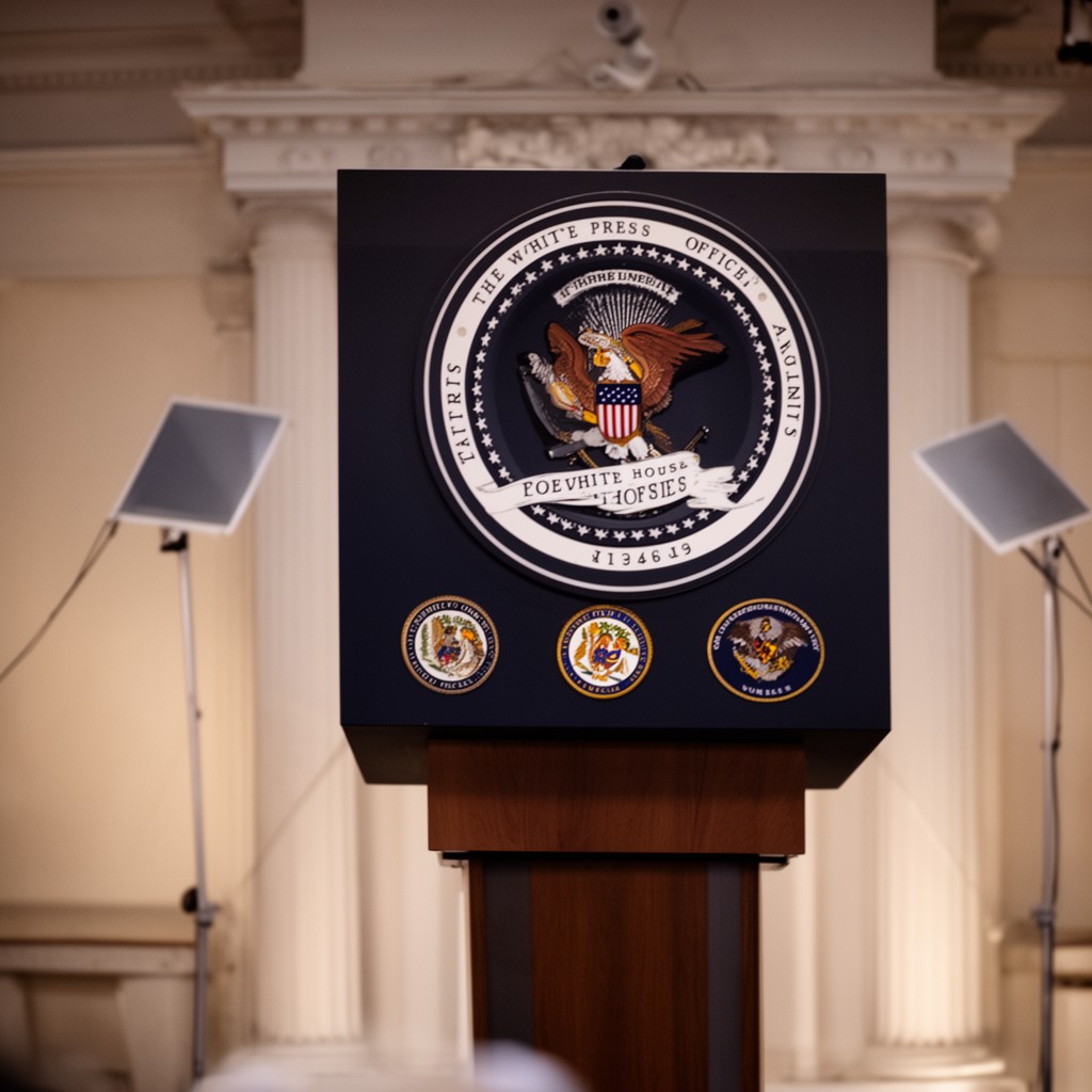 AI-generated illustration of White House Press Office