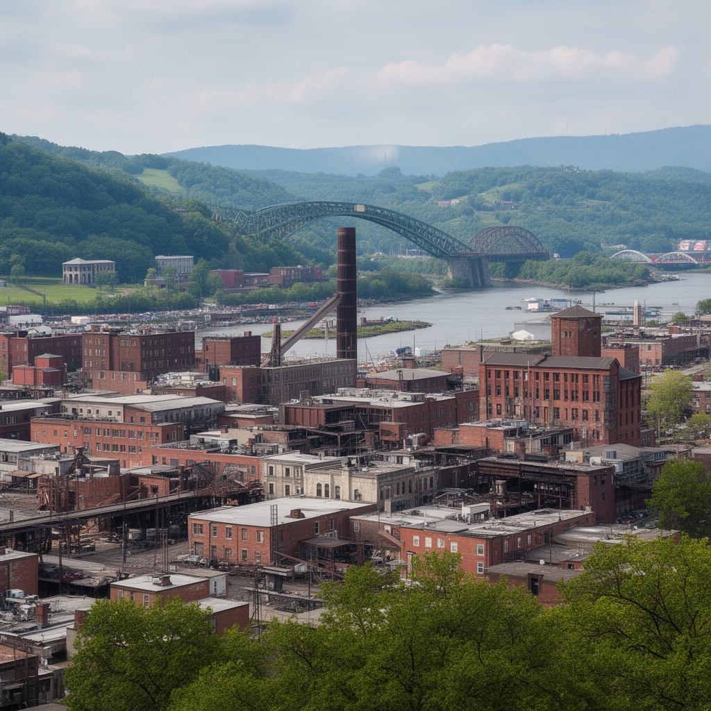 AI-generated illustration of Wilkes-Barre, Pennsylvania, United States