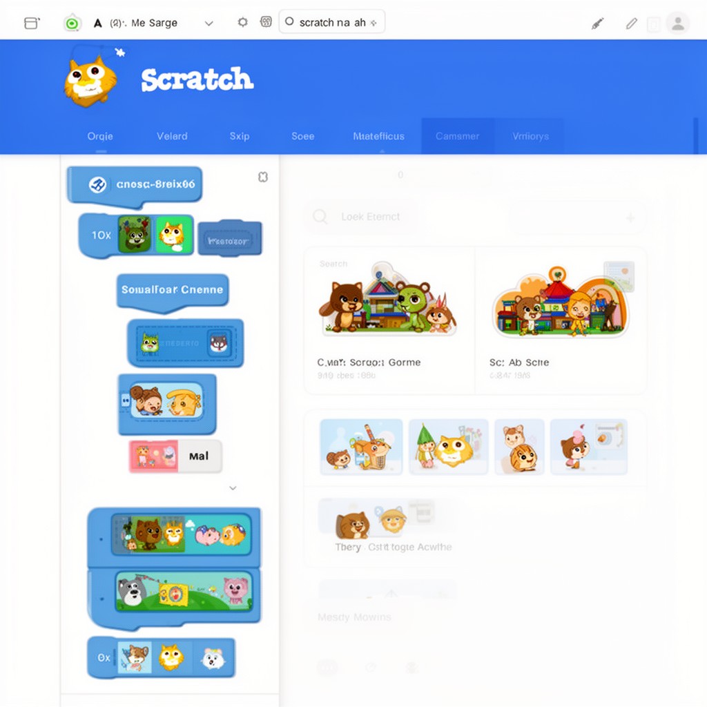 AI-generated illustration of Scratch programming language