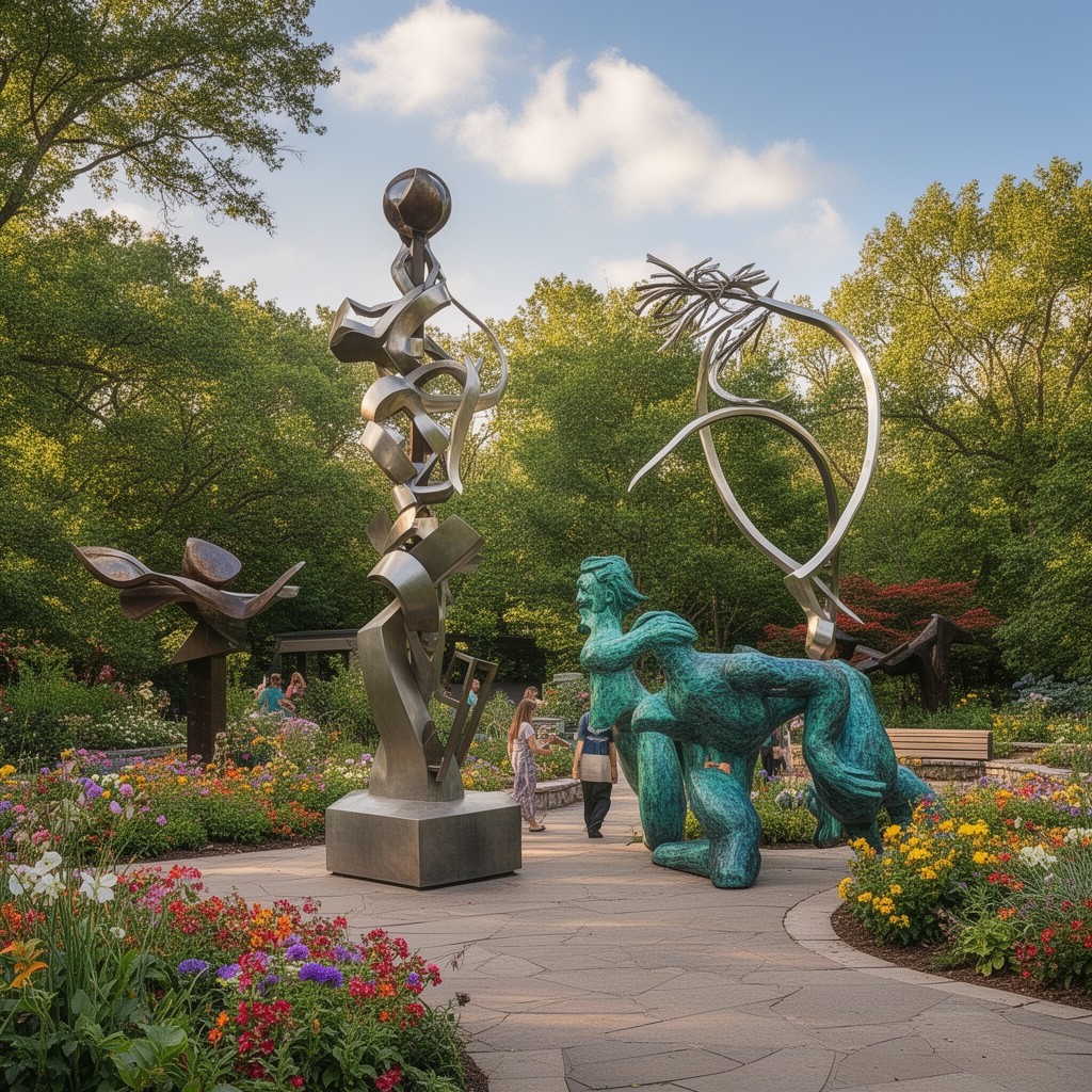 AI-generated illustration of Frederik Meijer Gardens & Sculpture Park