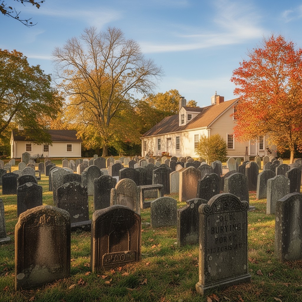 AI-generated illustration of Old Burying Point Cemetery