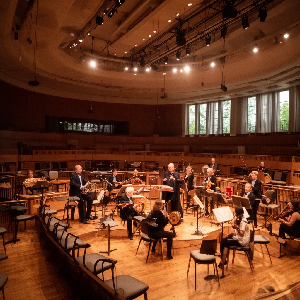 AI-generated illustration of Seiji Ozawa Hall