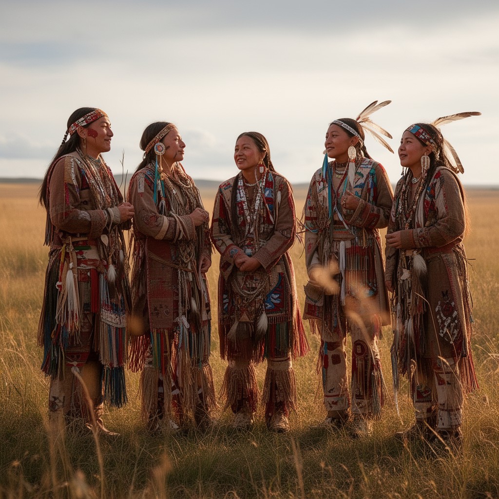 AI-generated illustration of Indigenous peoples of North America