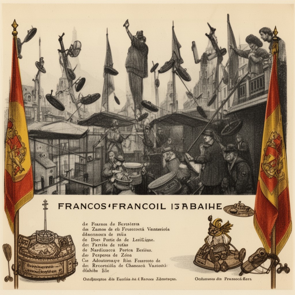 AI-generated illustration of Francoist Spain