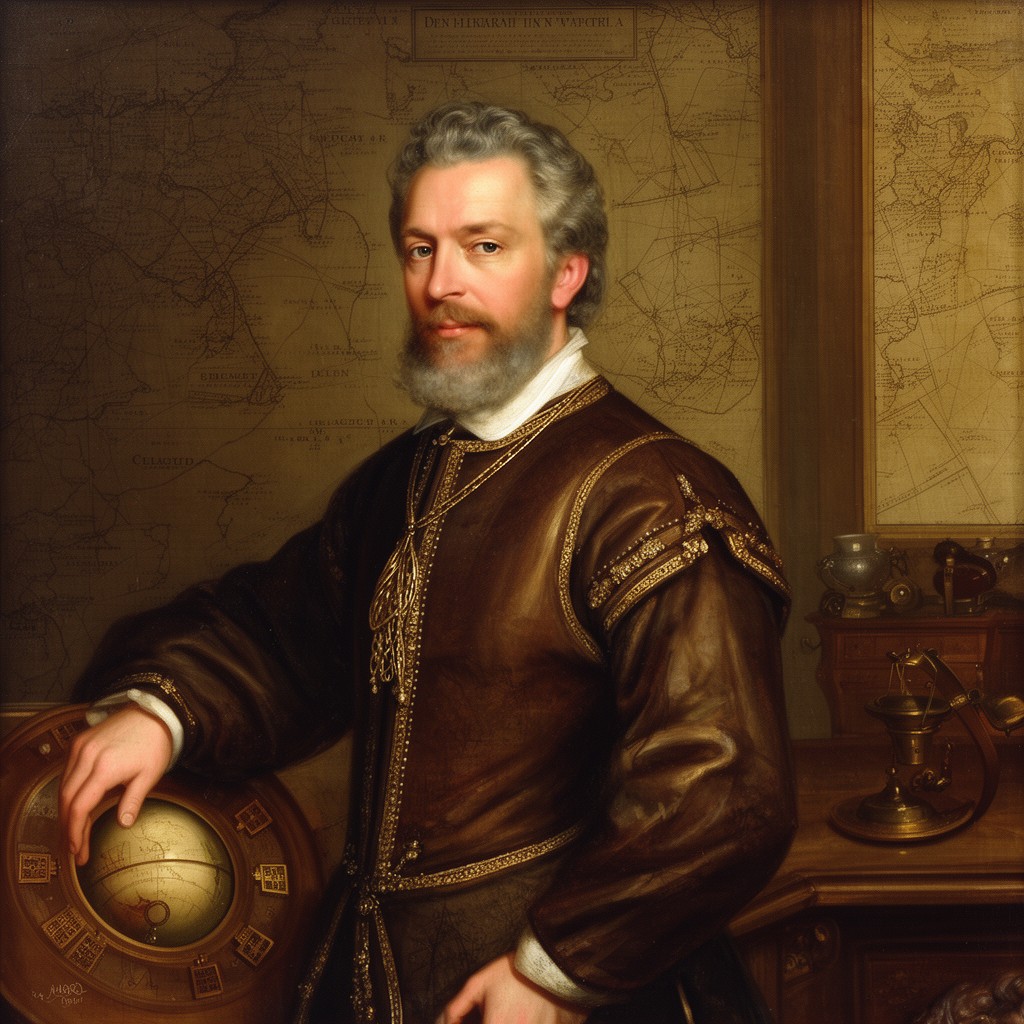AI-generated illustration of Willem Blaeu