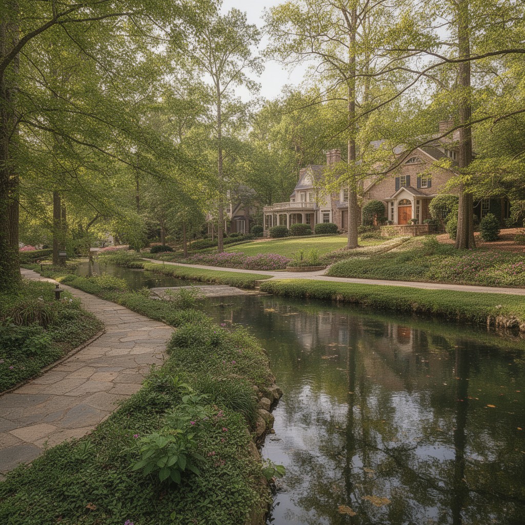 AI-generated illustration of Mountain Brook, Alabama