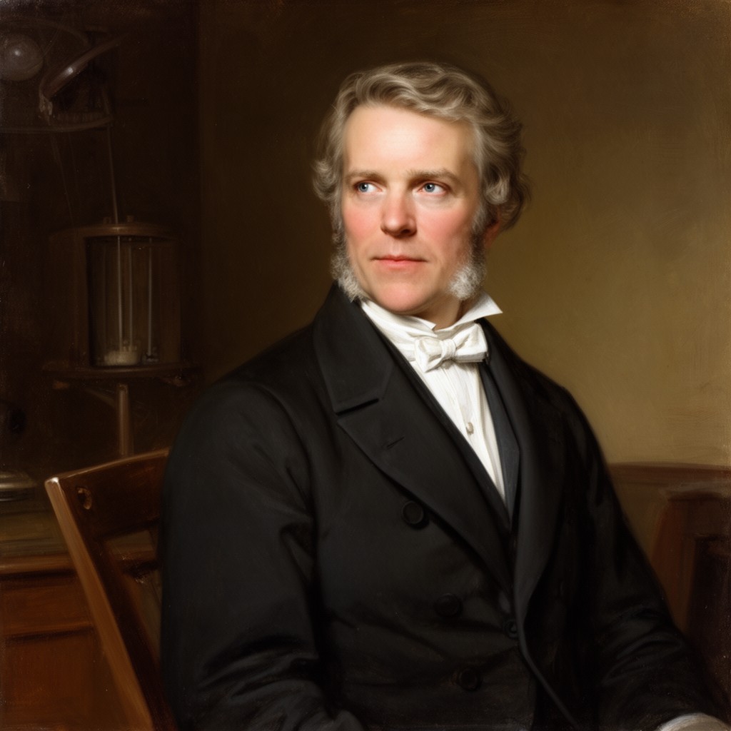 AI-generated illustration of Michael Faraday