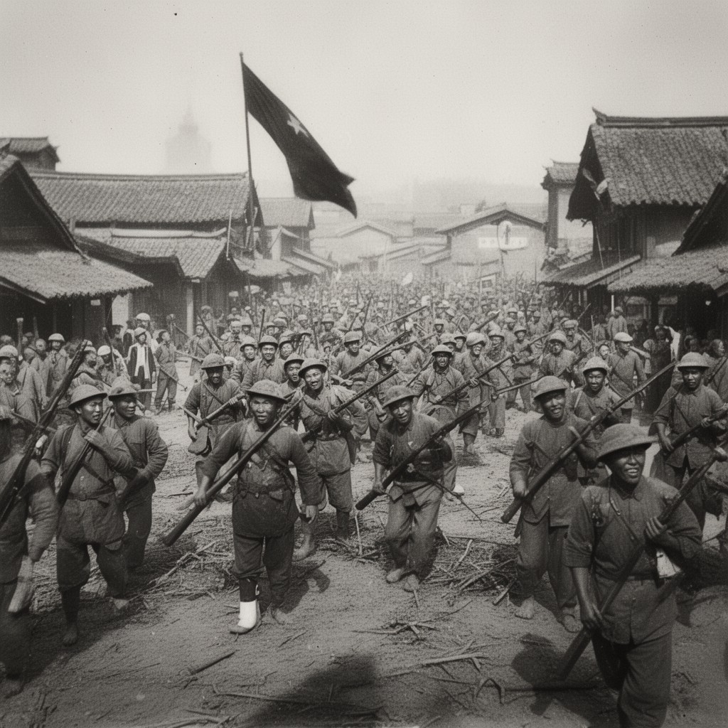 AI-generated illustration of Chinese Civil War (early phase)