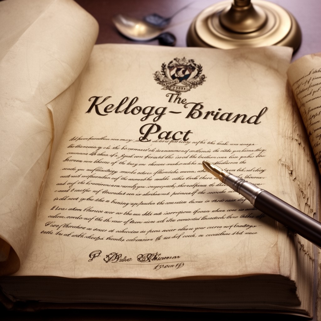 AI-generated illustration of Kellogg–Briand Pact