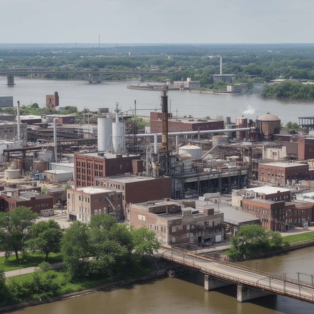 AI-generated illustration of Burlington, Iowa, United States