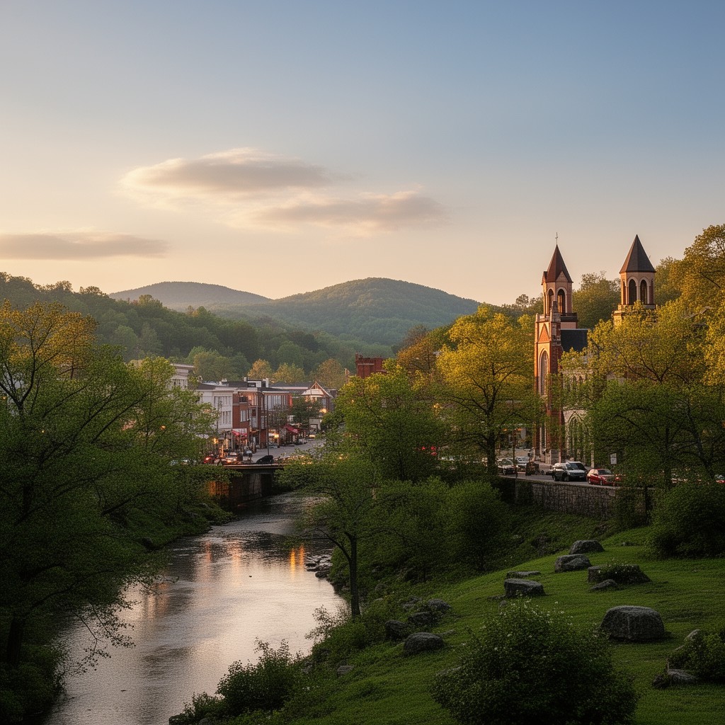 AI-generated illustration of Athens, Ohio