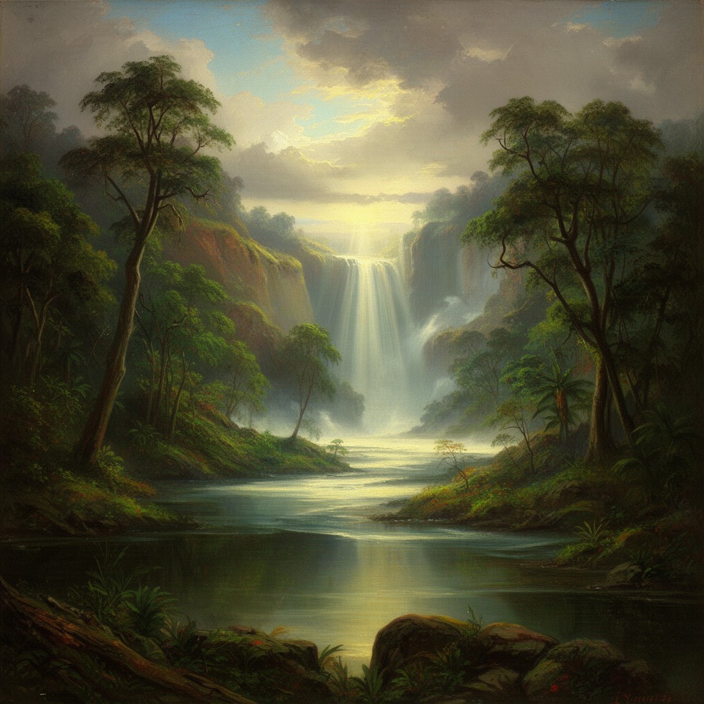 AI-generated illustration of El Rio de Luz