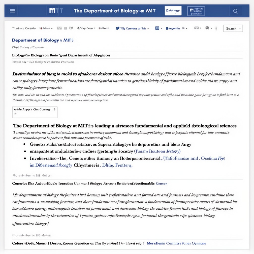 AI-generated illustration of Department of Biology