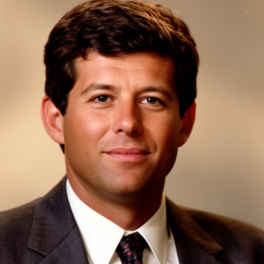 AI-generated illustration of John F. Kennedy Jr.