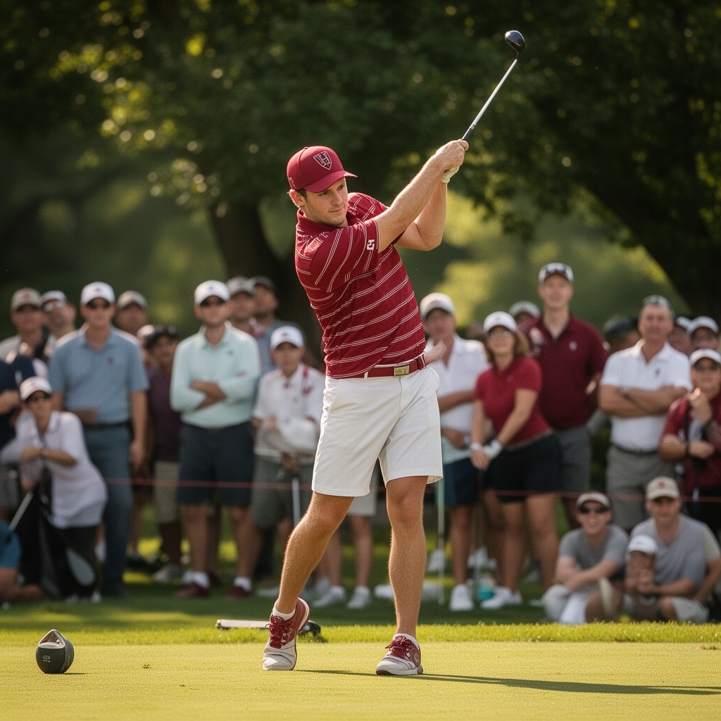 AI-generated illustration of Harvard Crimson men’s golf