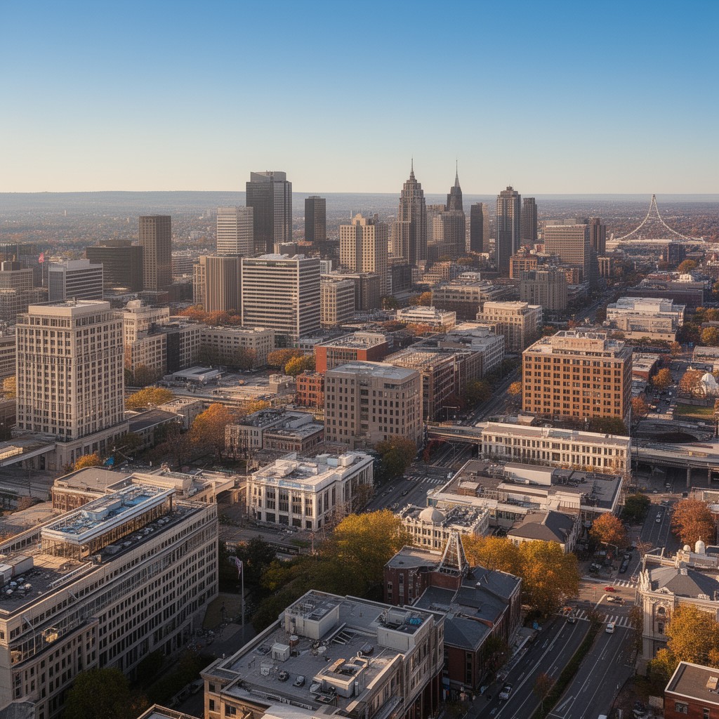 AI-generated illustration of Rockville, Maryland