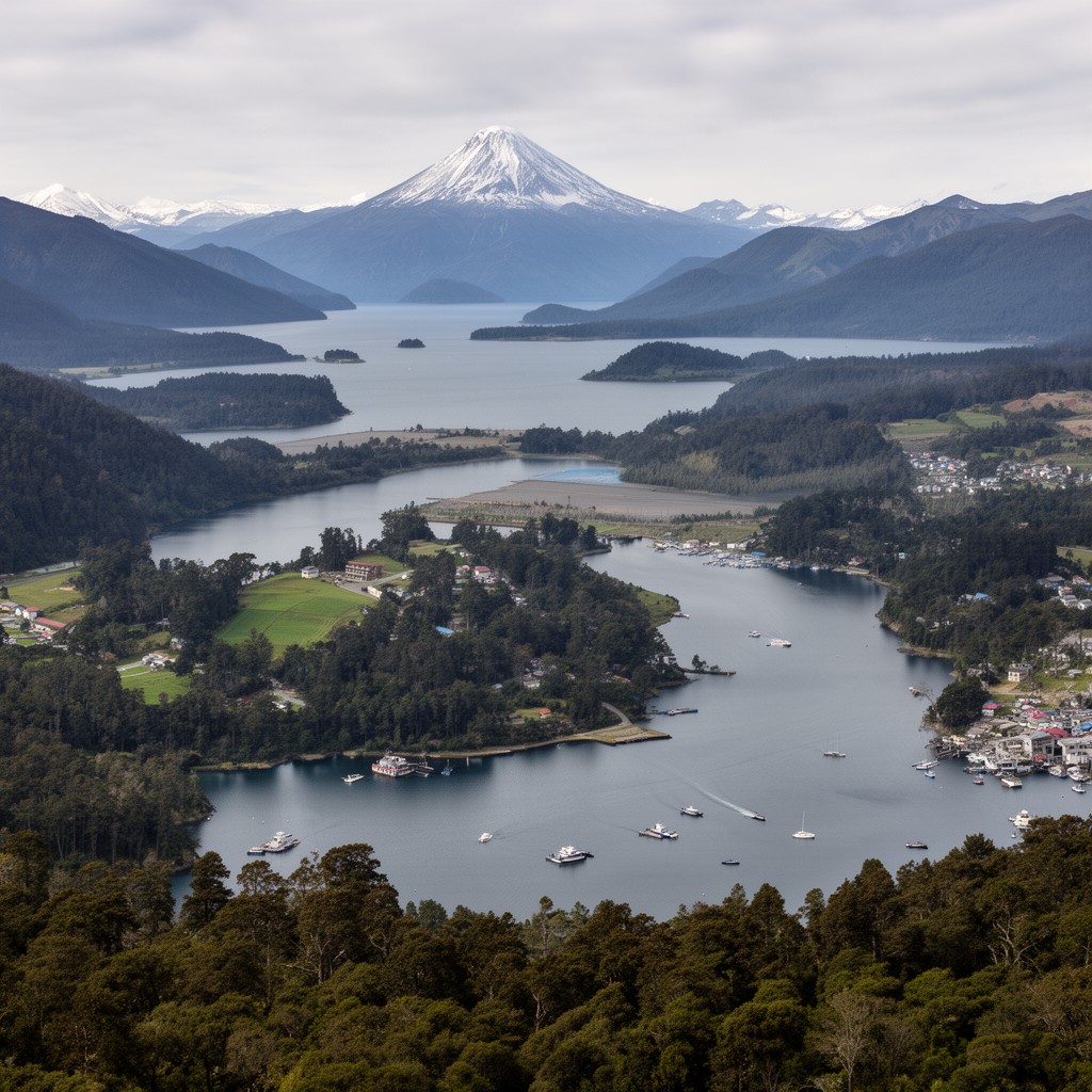 AI-generated illustration of Los Lagos Region