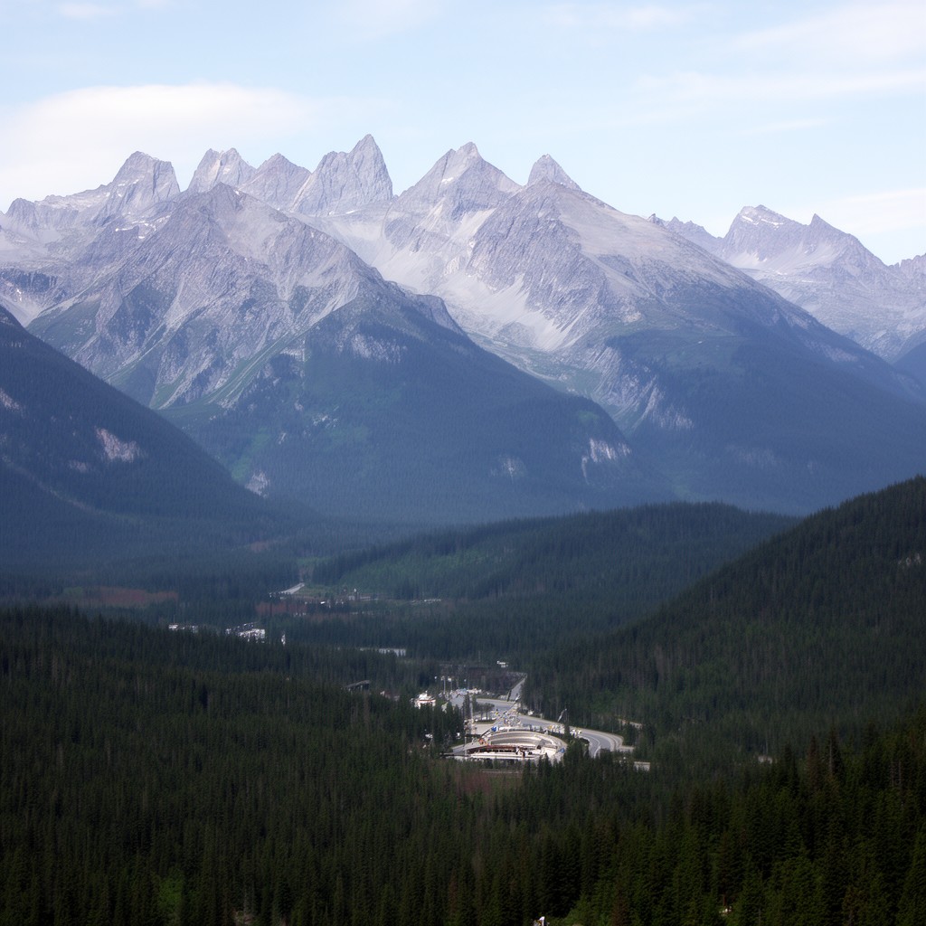 AI-generated illustration of Coast Mountains
