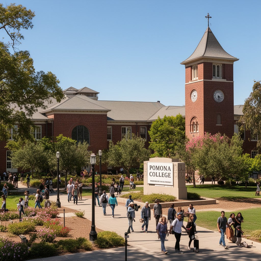 AI-generated illustration of Pomona College