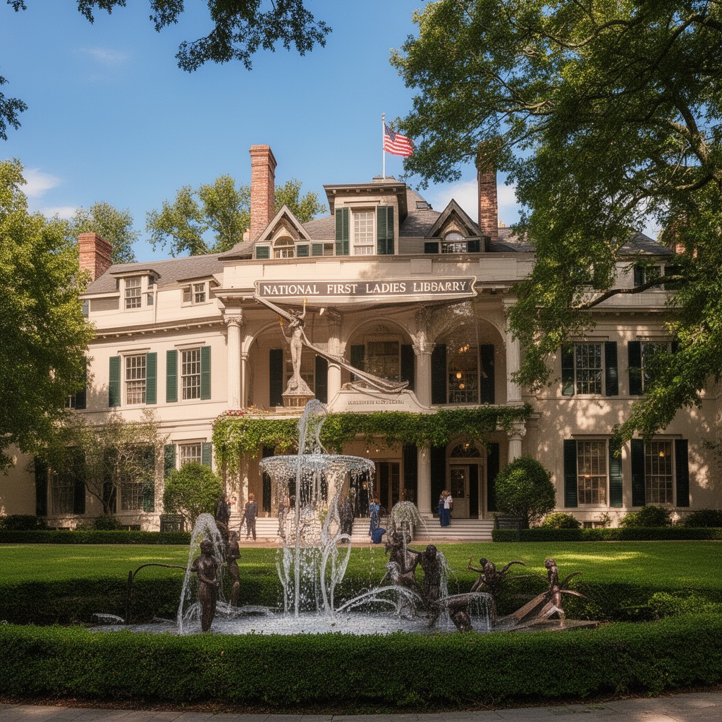 AI-generated illustration of National First Ladies’ Library