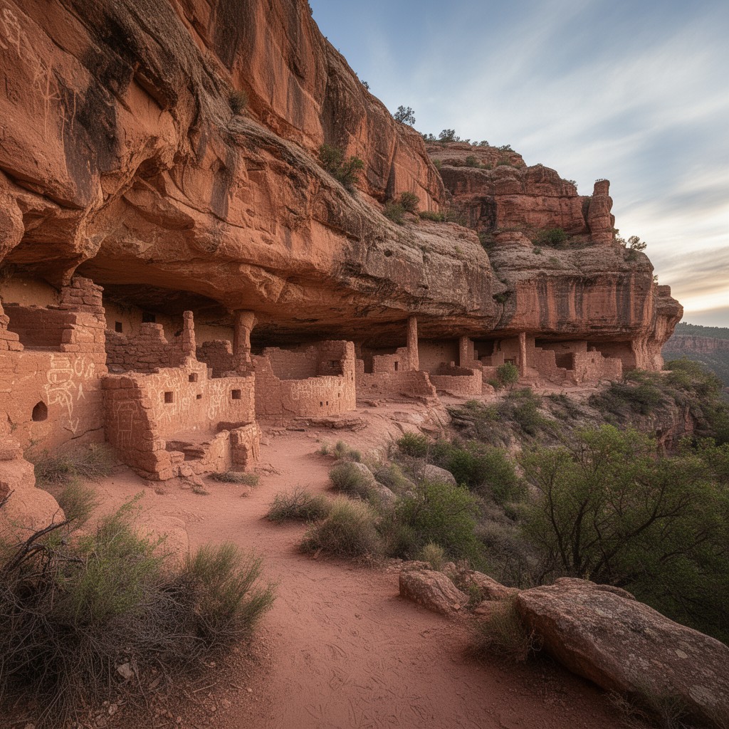 AI-generated illustration of Bandelier National Monument
