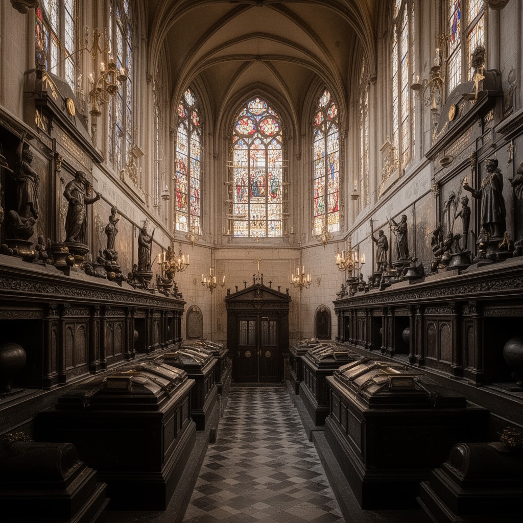 AI-generated illustration of Royal Crypt in Nieuwe Kerk, Delft